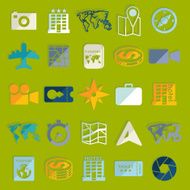 Set of summer tourism icons N96