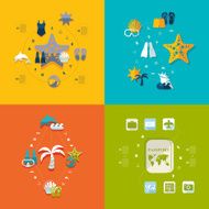 Set of summer tourism icons N97