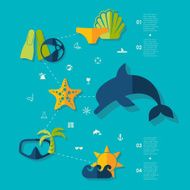 Set of summer tourism icons N98