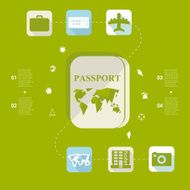 Set of summer tourism icons N99