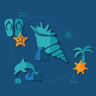 Set of summer tourism icons N101