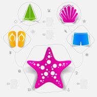 Set of summer tourism icons N104