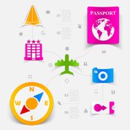 Set of summer tourism icons N105