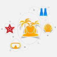 Set of summer tourism icons N108