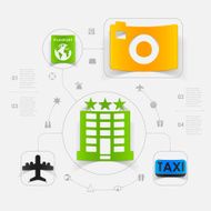 Set of summer tourism icons N117