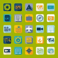 Set of summer tourism icons N131