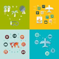 Set of summer tourism icons N132