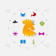 Set of veterinary icons N19