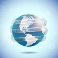 Infographic banner around the World