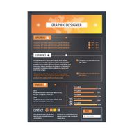 Resume template CV creative background N3