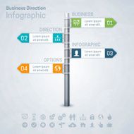 Business Direction Street Sign Infographic