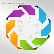 Abstract arrow infographics template N4