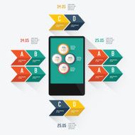 Mobile infographics vector