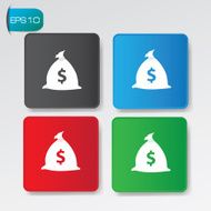 Money buttons vector