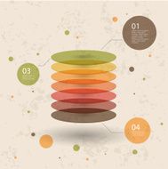 Vintage rainbow infographic template