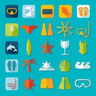 Set of summer tourism icons N137
