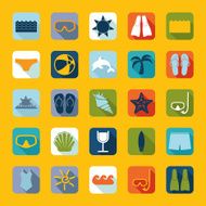 Set of summer tourism icons N139