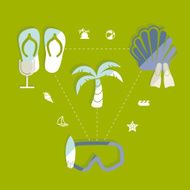 Set of summer tourism icons N143