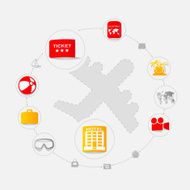 Set of summer tourism icons N148