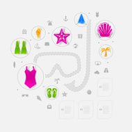 Set of summer tourism icons N152