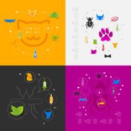 Set of veterinary icons N22