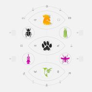 Set of veterinary icons N32