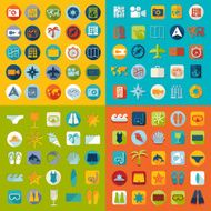Set of summer tourism icons N156