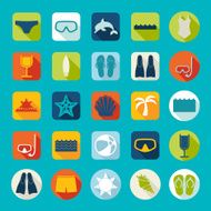 Set of summer tourism icons N157