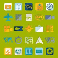 Set of summer tourism icons N158