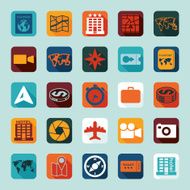 Set of summer tourism icons N159