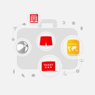 Set of summer tourism icons N163