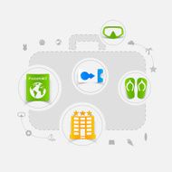 Set of summer tourism icons N164