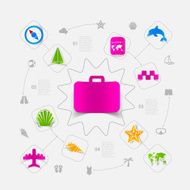 Set of summer tourism icons N166