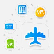 Set of summer tourism icons N171
