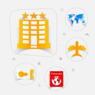 Set of summer tourism icons N172