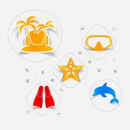 Set of summer tourism icons N176