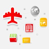 Set of summer tourism icons N177