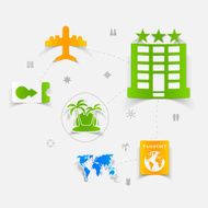 Set of summer tourism icons N178