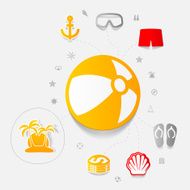 Set of summer tourism icons N181