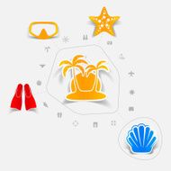Set of summer tourism icons N184