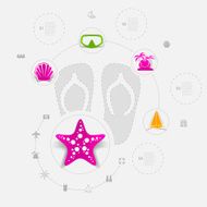 Set of summer tourism icons N193