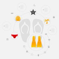 Set of summer tourism icons N194