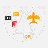 Set of summer tourism icons N198