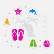 Set of summer tourism icons N201
