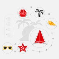 Set of summer tourism icons N202