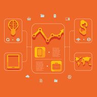 business flat infographic N104