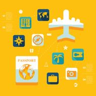 Set of summer tourism icons N211