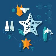 Set of summer tourism icons N212