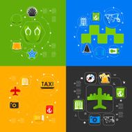Set of summer tourism icons N218