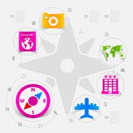 Set of summer tourism icons N222